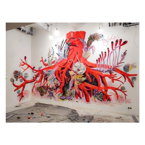 Here Is More Fragments and Full View of the Red Stump.last Art Project of 2021 Appears to Be On