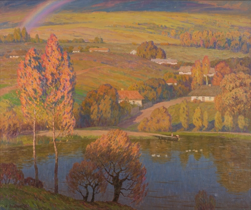 Evening in Dybyntsi by Yurii Zlyden