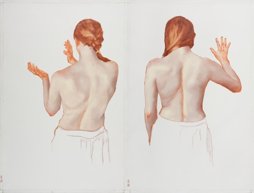 The Boundary of Presence. Diptych by Yevheniia Hryhoryan