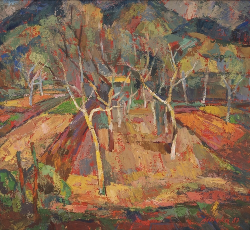 Autumn. At the Edge of the Village by Zoltan Mychka