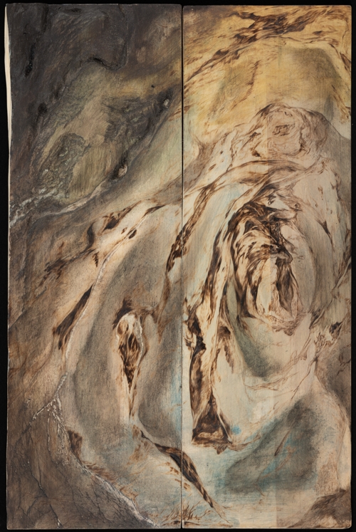 As If a Rose Went Under the Skin and Reached the Heart. Diptych by Polina Shcherbyna