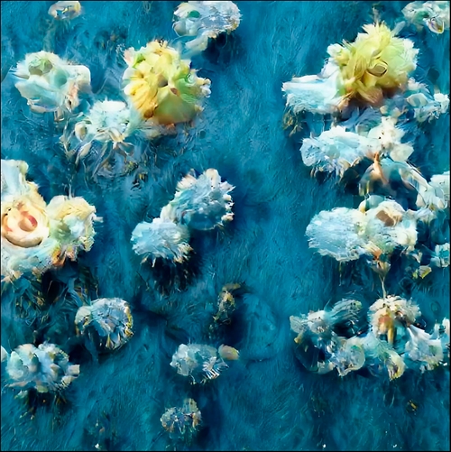 Blue Symbiogenesis by GALA MIRISSA