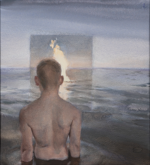 The Image That Invented Itself (Watercolor Version). From the "Impossibility Of Self" Series by Yuliia Holub